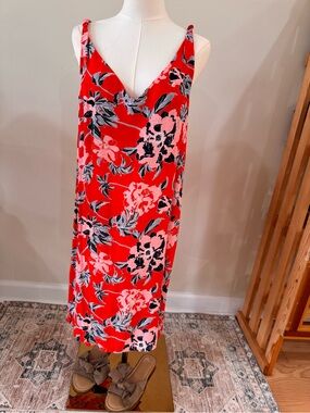 Madison floral slip dress - vibrant